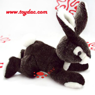 Плюшевая игрушка-кролик из коричневого меха