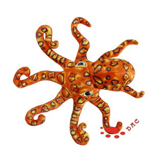 Плюшевая игрушка цвета морской осьминог