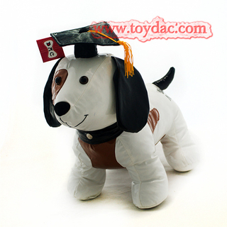 Мягкая игрушка для собак из искусственной кожи в шляпе доктора