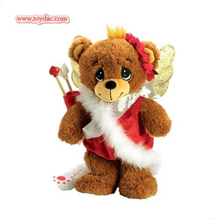 Мультяшный плюшевый рождественский подарок, фаршированный ангел-медведь