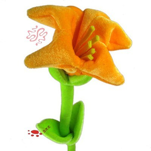 Плюшевая игрушка-тюльпан с плюшевым цветком