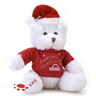 Снежный медведь, плюшевый рождественский подарок, фаршированный белый медведь